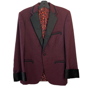 Vintage Steve Rac Vintage Custom Blazer with Velvet Cuff Appliqué Detailing 40